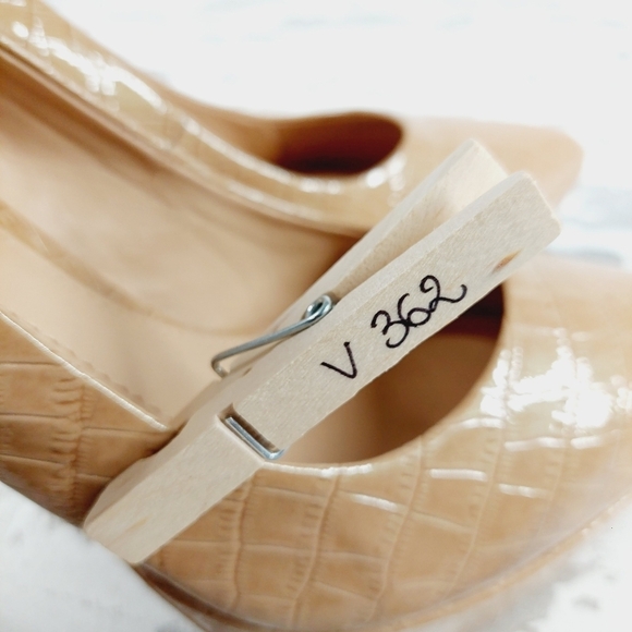 Gianni Bini Croc Print Slip On Tan Leather Platform High Heels V362 - Picture 12 of 12